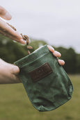 Waxed Cotton Snap Clip Treat Pouch