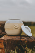 Round Treat Jar in Saffron Glaze