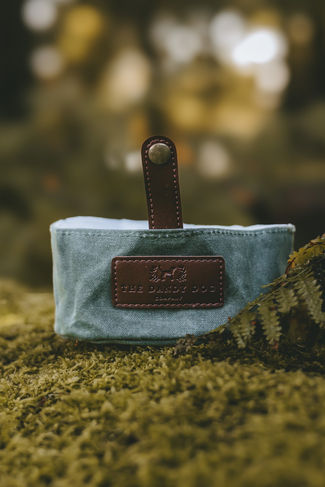 Waxed Canvas Travel Water Bowl
