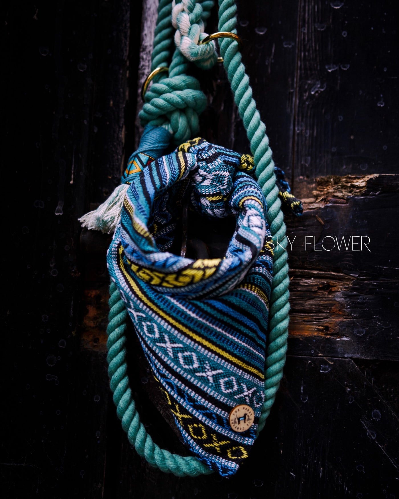 Skyflower Woven Cotton Bandana