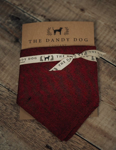 Cherry Red Linen Neckerchief