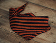 Burnt Orange/Navy Blue Seaside Stripe Bandana