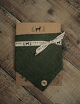 Olive Green Linen Neckerchief