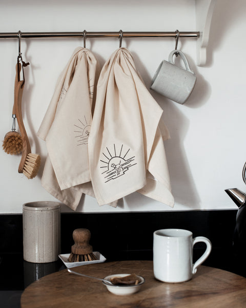 Organic Cotton Tea Towels (Sandy Toes and Salty Nose)