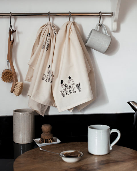 Organic Cotton Tea Towels (Dandy Dogs)