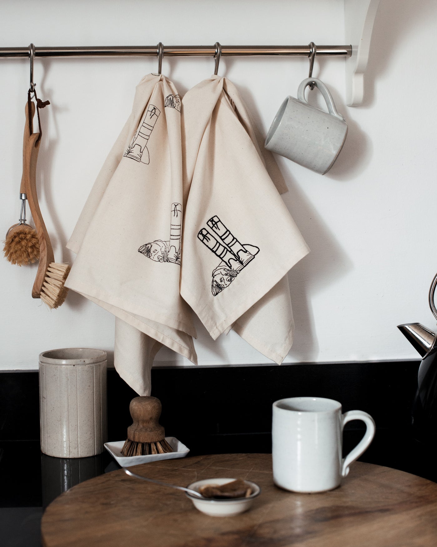 Organic Cotton Tea Towels (Wherever I lay My Head)