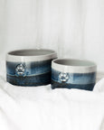 Handmade Pottery Bowls in Seascape Blue Glaze