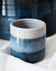 Large Pottery Pet Food Storage Jar in Seascape Glaze