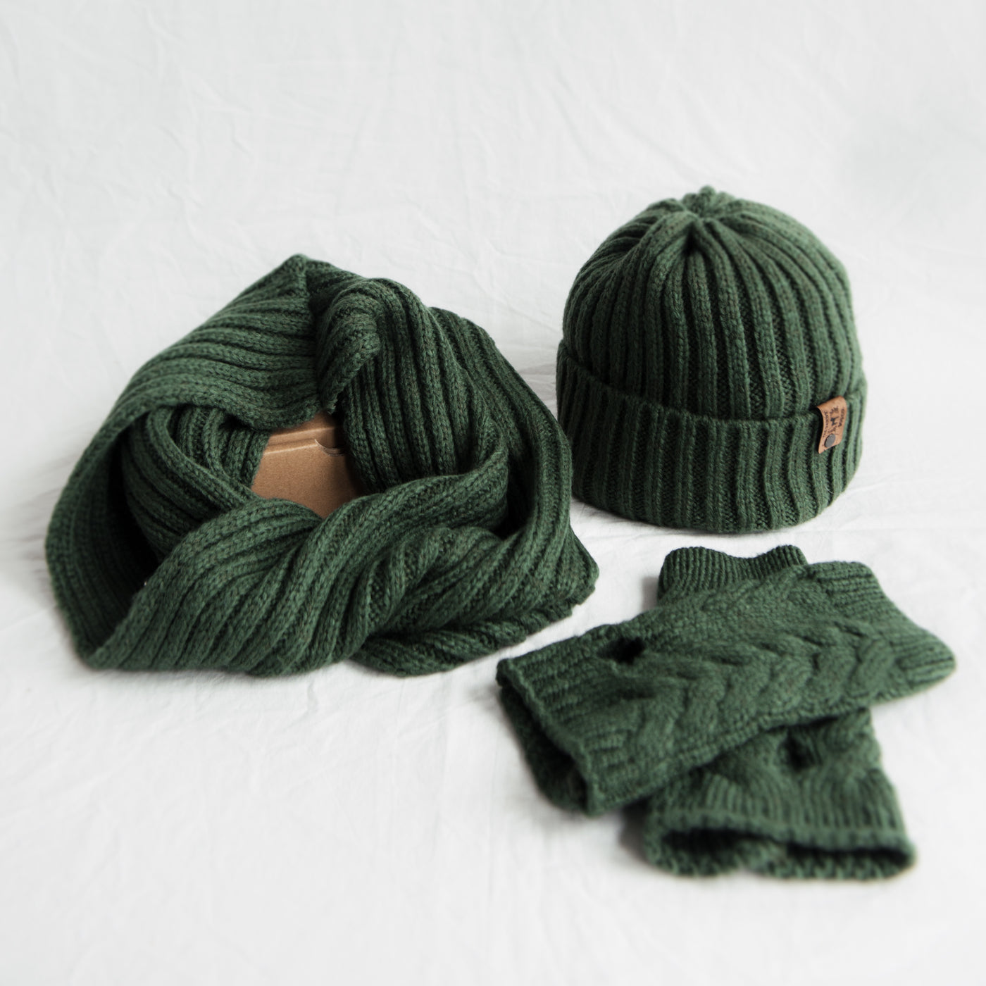Hat, Snood and Hand Warmer Set