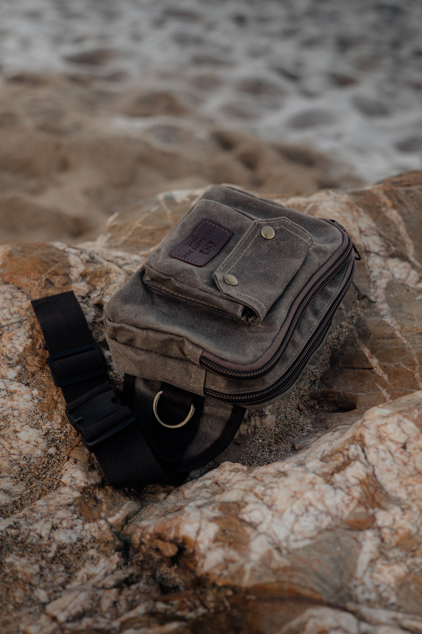 Waxed Cotton Waist Bag