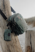 Waxed cotton poo bag holder/dispenser