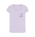 Violet 'Where ever I lay my head' small logo Scoop Neck Tee