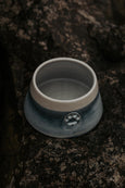 Handmade Pottery Spaniel Bowls in Seascape Glaze