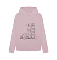 Mauve 'Where ever I lay my head relaxed fit hoodie