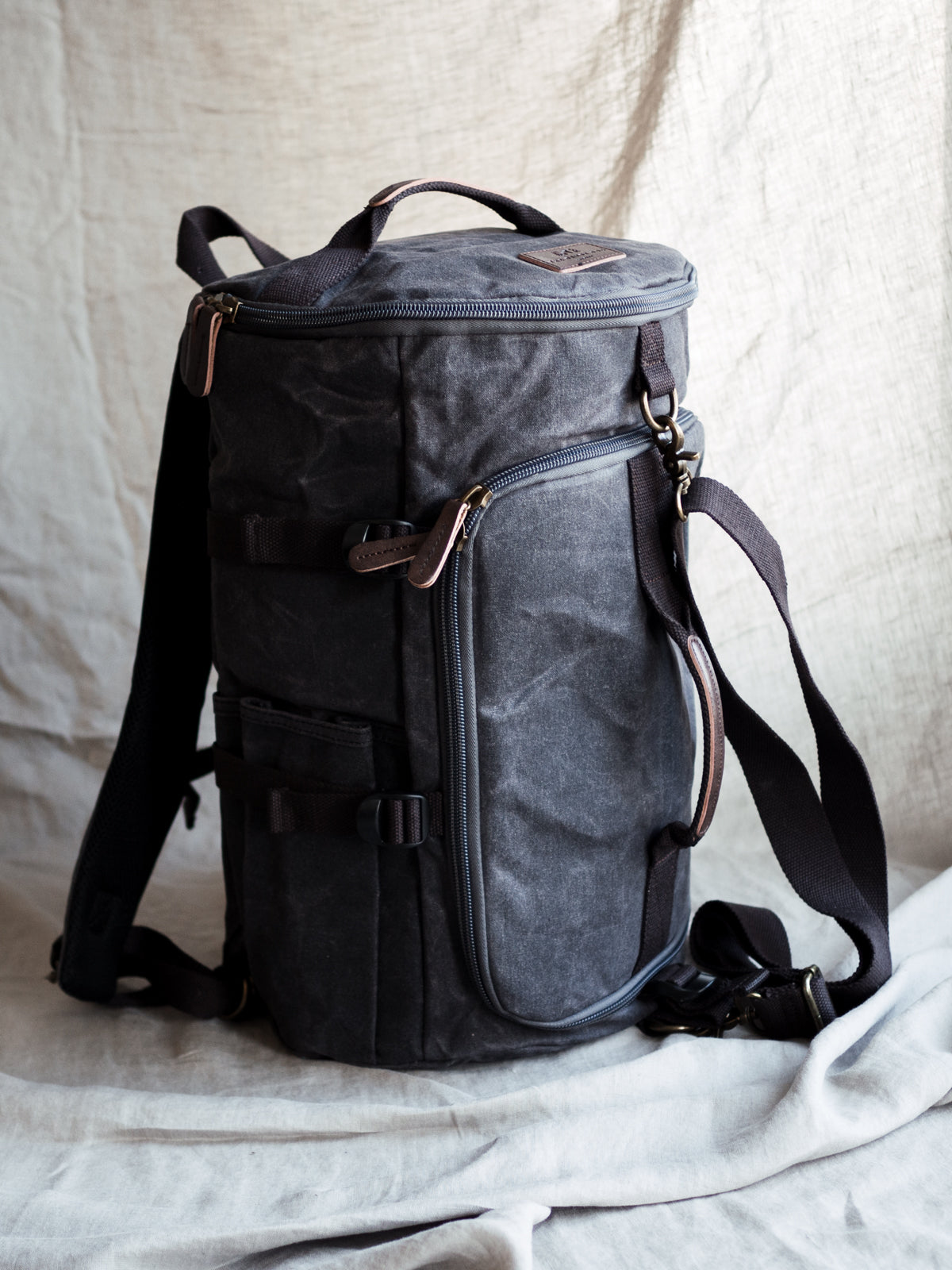 Waxed Canvas Camera Backpack/Weekend Hold-all