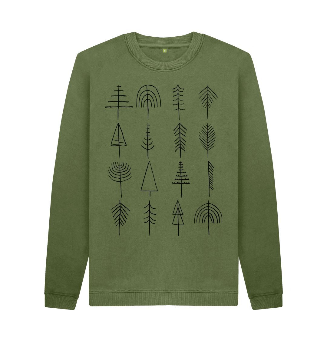 Khaki All the Trees Men's Sweatshirt