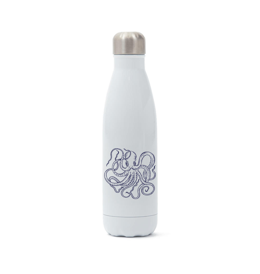 White Octopus Water Bottle