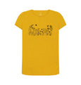 Sunflower Yellow Wildflower meadow Recycled Cotton fitted tee