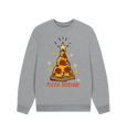 Athletic Grey Men's Pizza Christmas Jumper