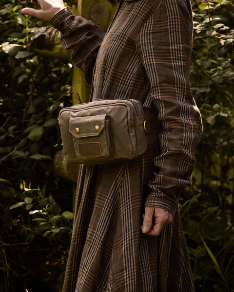 Waxed Cotton Waist Bag