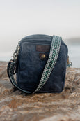 Blue Waxed Cotton Foragers Bag (seconds)