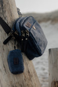 Blue Waxed Cotton Foragers Bag (seconds)