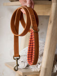 Leather Lead with Padded Handle lined with Woven Cotton