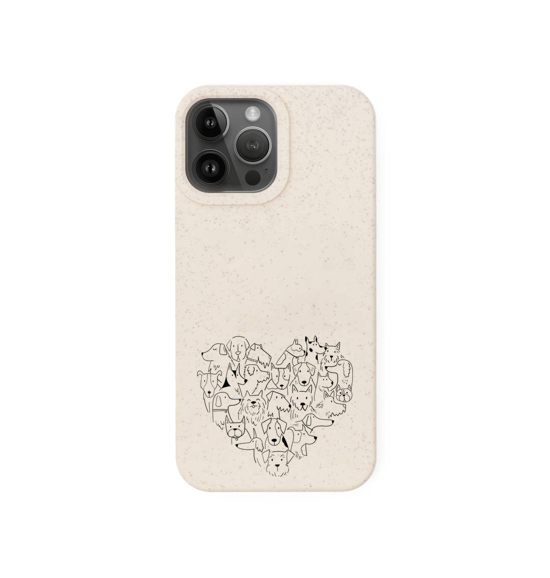 Natural For the love of dogs phone case