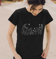 Wildflower meadow recycled cotton Black Tee