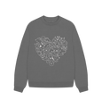 Slate Grey For the love of dogs, Oversized Jumper