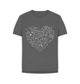 Slate Grey White Print 'For the love of dogs' Tee