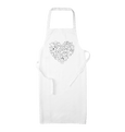 White For the love of dogs, Organic cotton apron