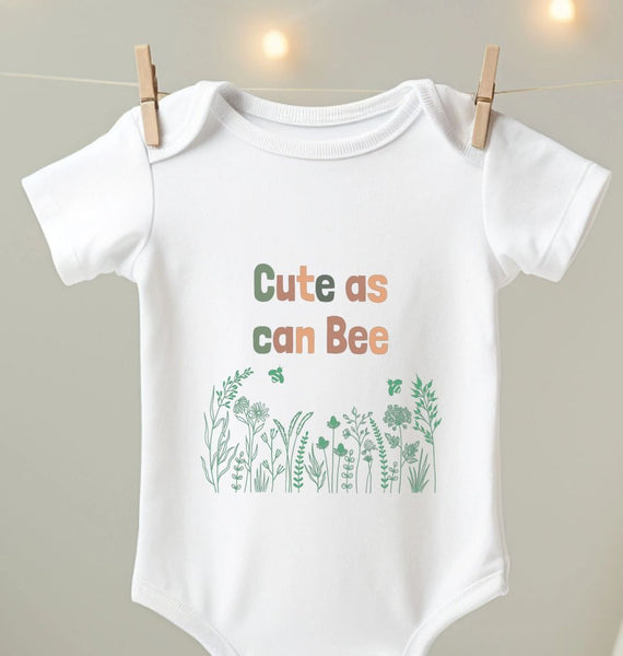 Cute as can Bee Organic Cotton Babygro