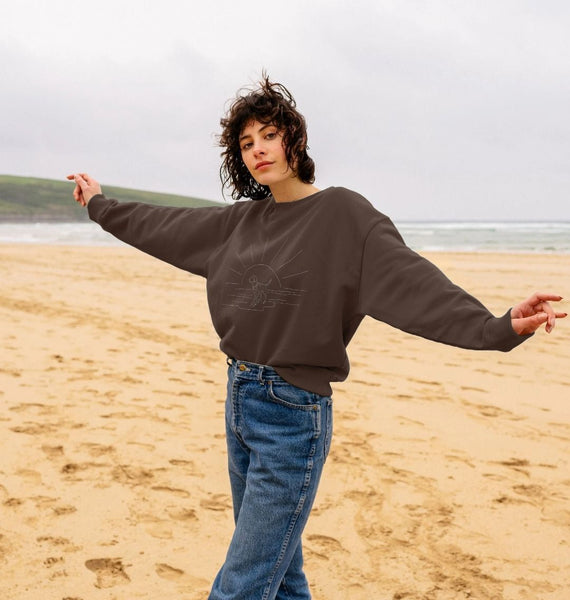 Sandy toes and Salty nose Oversized Jumper White Print