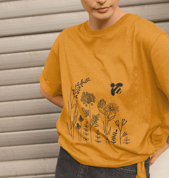 Wildflower meadow Recycled Cotton relaxed fit ladies Tee