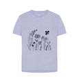 Lavender Wildflower meadow Recycled Cotton relaxed fit ladies Tee
