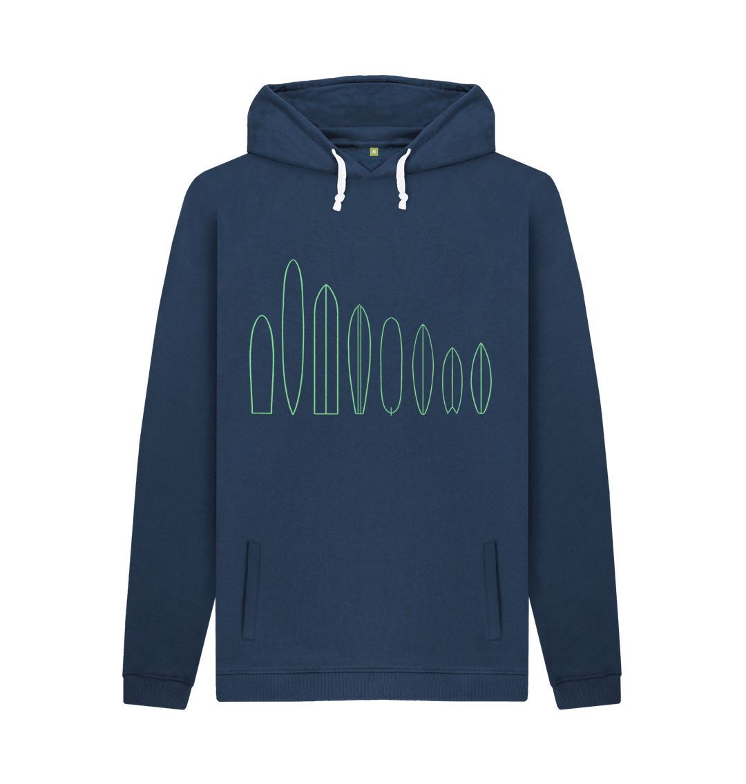 Navy Surf Boards Men's fit Hoodie