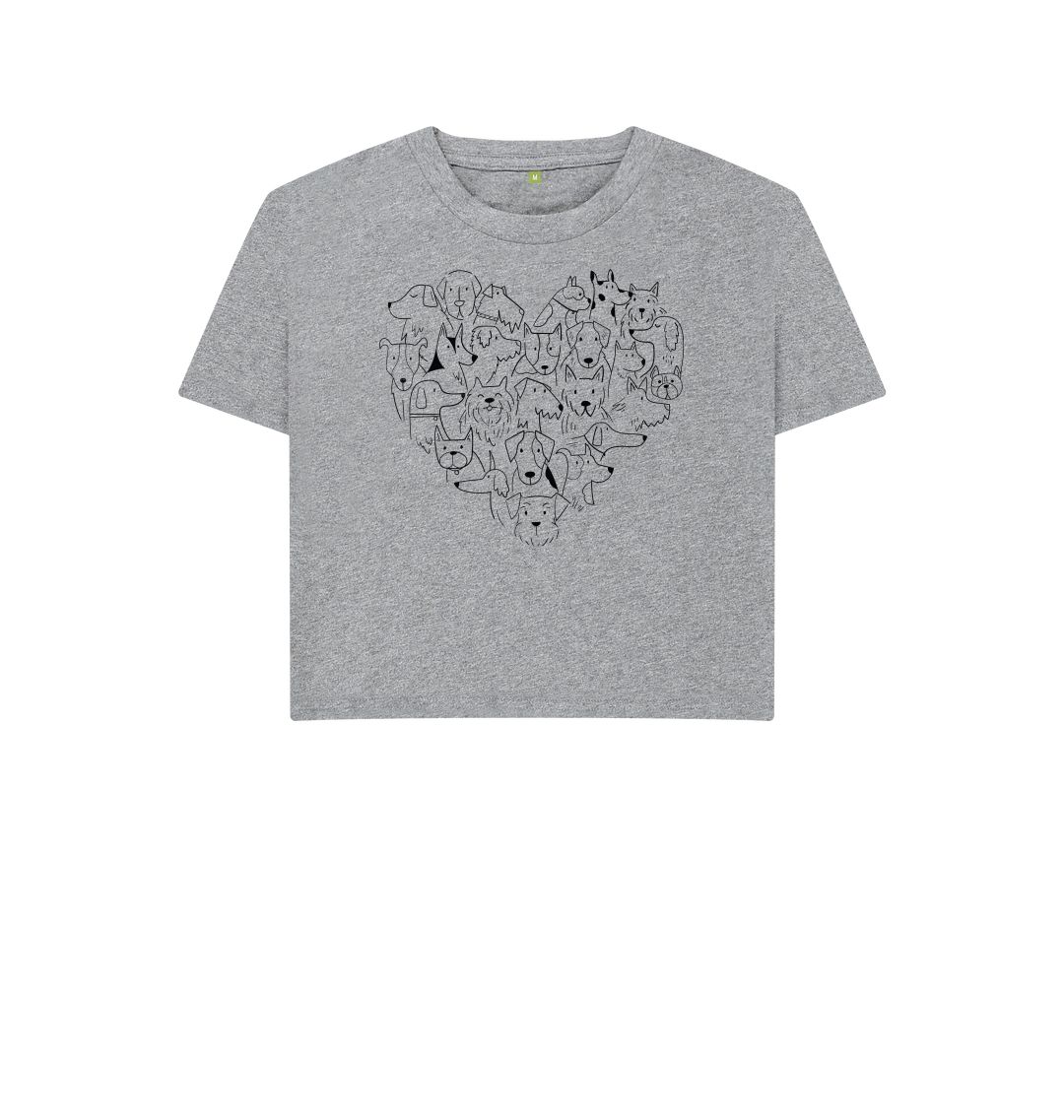 Athletic Grey For the Love of Dogs Boxy Tee