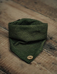 Olive Green Linen Neckerchief
