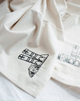 Organic Cotton Tea Towels (Wherever I lay My Head)