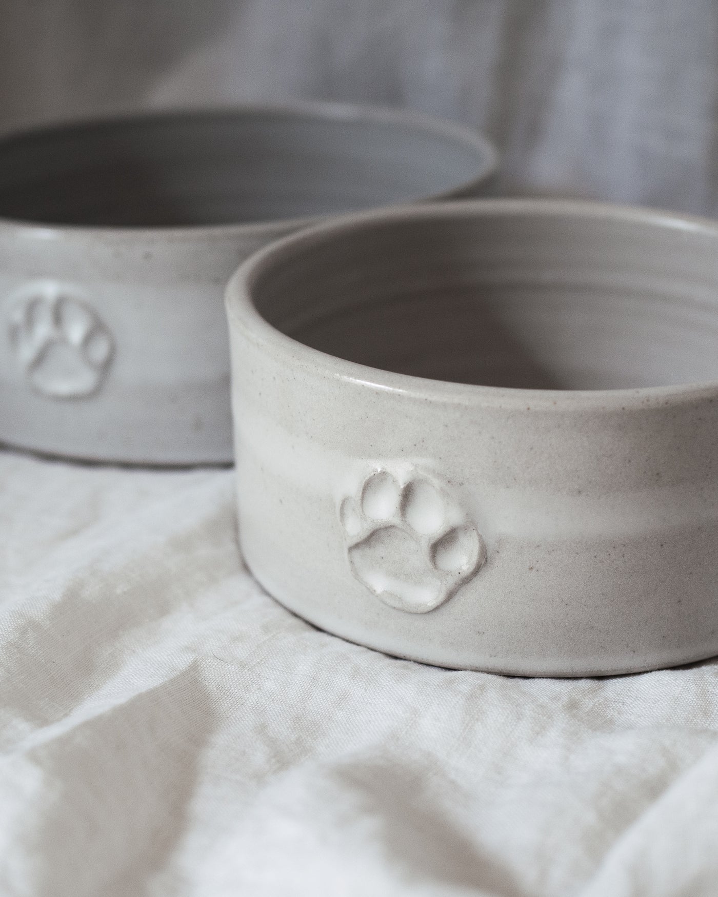Handmade Pottery Bowls in Soft Chalk Glaze