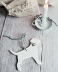Labrador Ceramic Hanging Christmas Tree Decoration