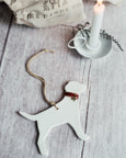 Labrador Ceramic Hanging Christmas Tree Decoration