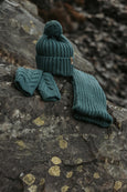 NEW Peacock Colour Hat, Snood and Hand Warmer Set