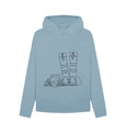 Stone Blue 'Where ever I lay my head relaxed fit hoodie