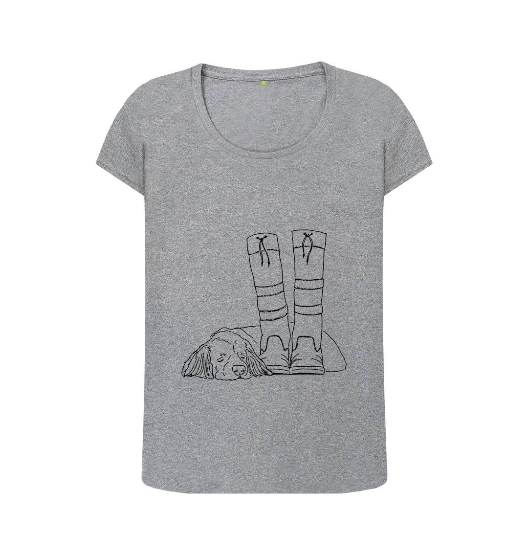 Athletic Grey 'Where ever I lay my head' Scoop Neck Tee