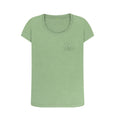 Sage Sandy Toes & Salty Nose Small Logo Scoop Neck Tee
