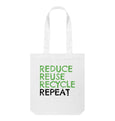 White Recycle Slogan Bag