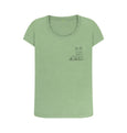 Sage 'Where ever I lay my head' small logo Scoop Neck Tee
